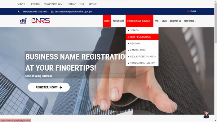 DTI Online Business Name Registration